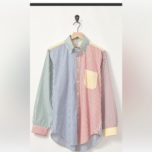 Vintage Unisex Multicolor Striped Button Down Shirt ILIO